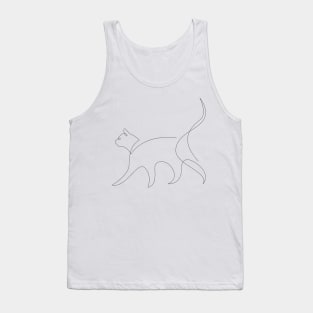 One line cat - 2 Tank Top